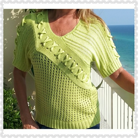 Ruby Rd. Sweaters - RUBY RD Lime Green Sweater | M